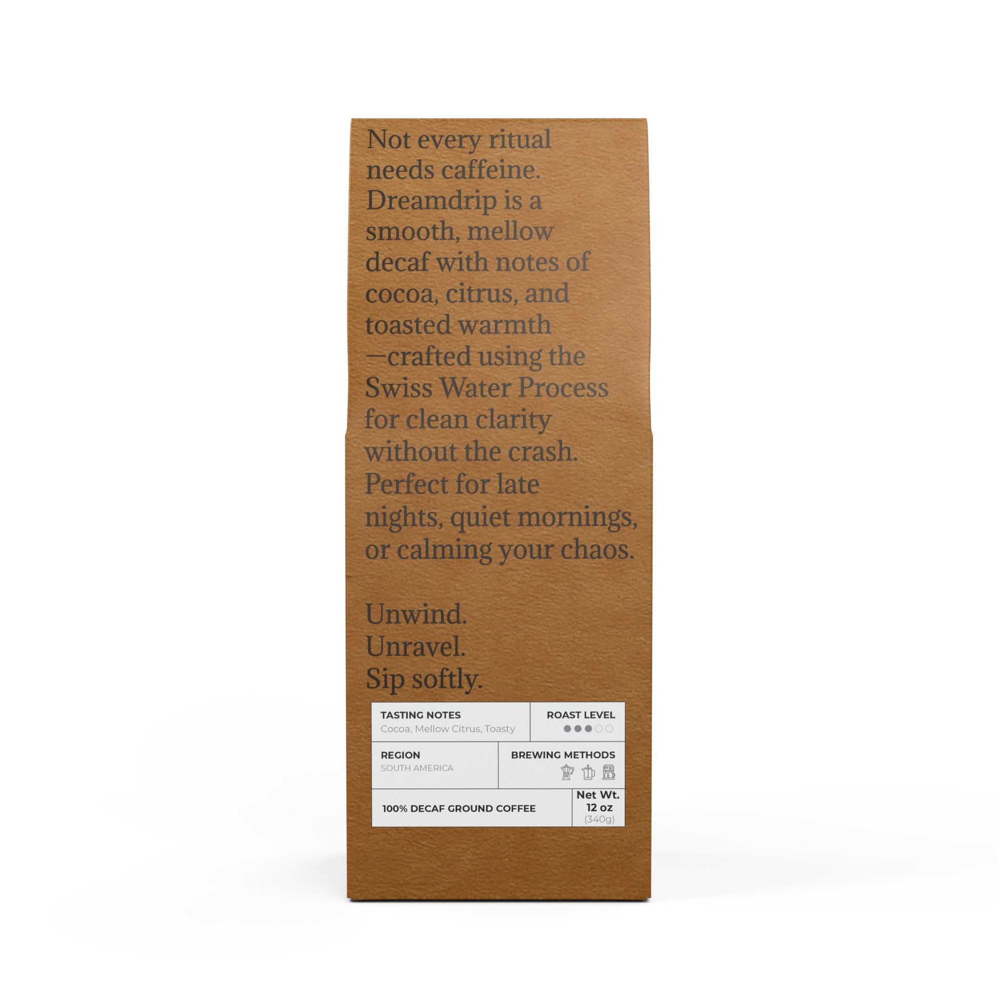 🌙 Dreamdrip – Decaf Medium Roast Coffee (12oz)