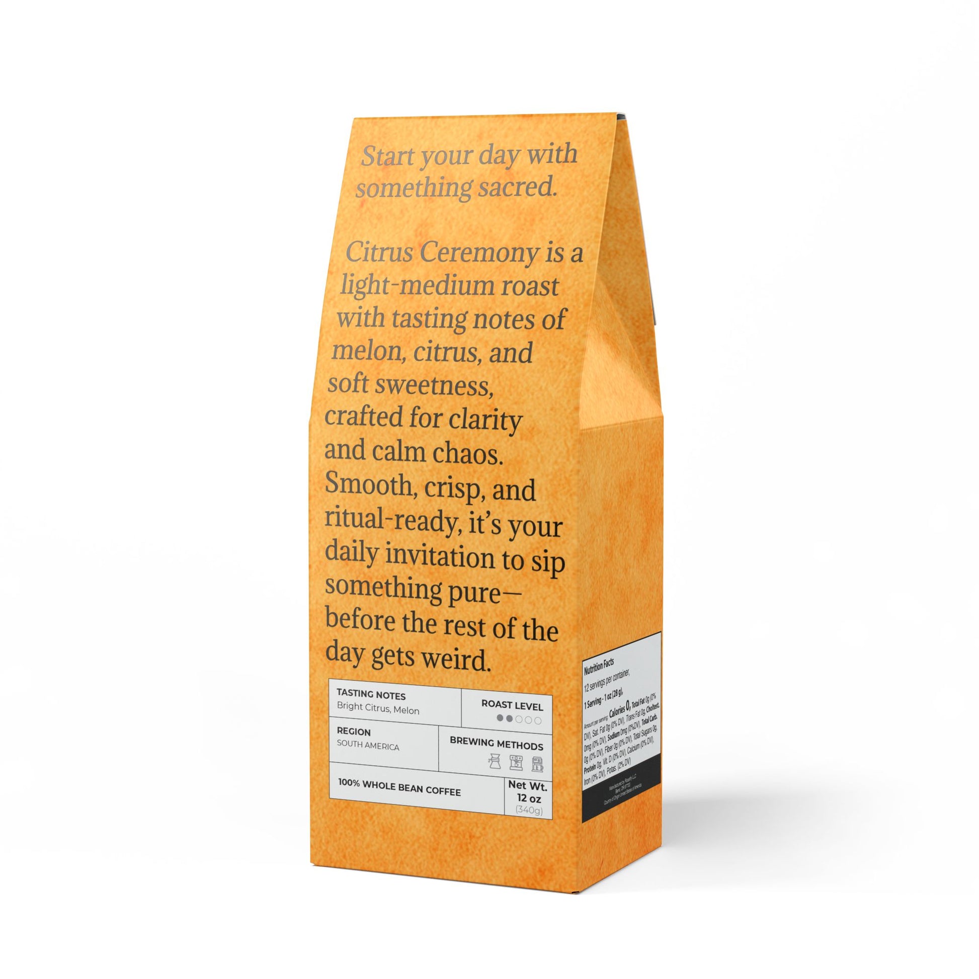 🍊 Citrus Ceremony – Light-Medium Roast Coffee (12oz)