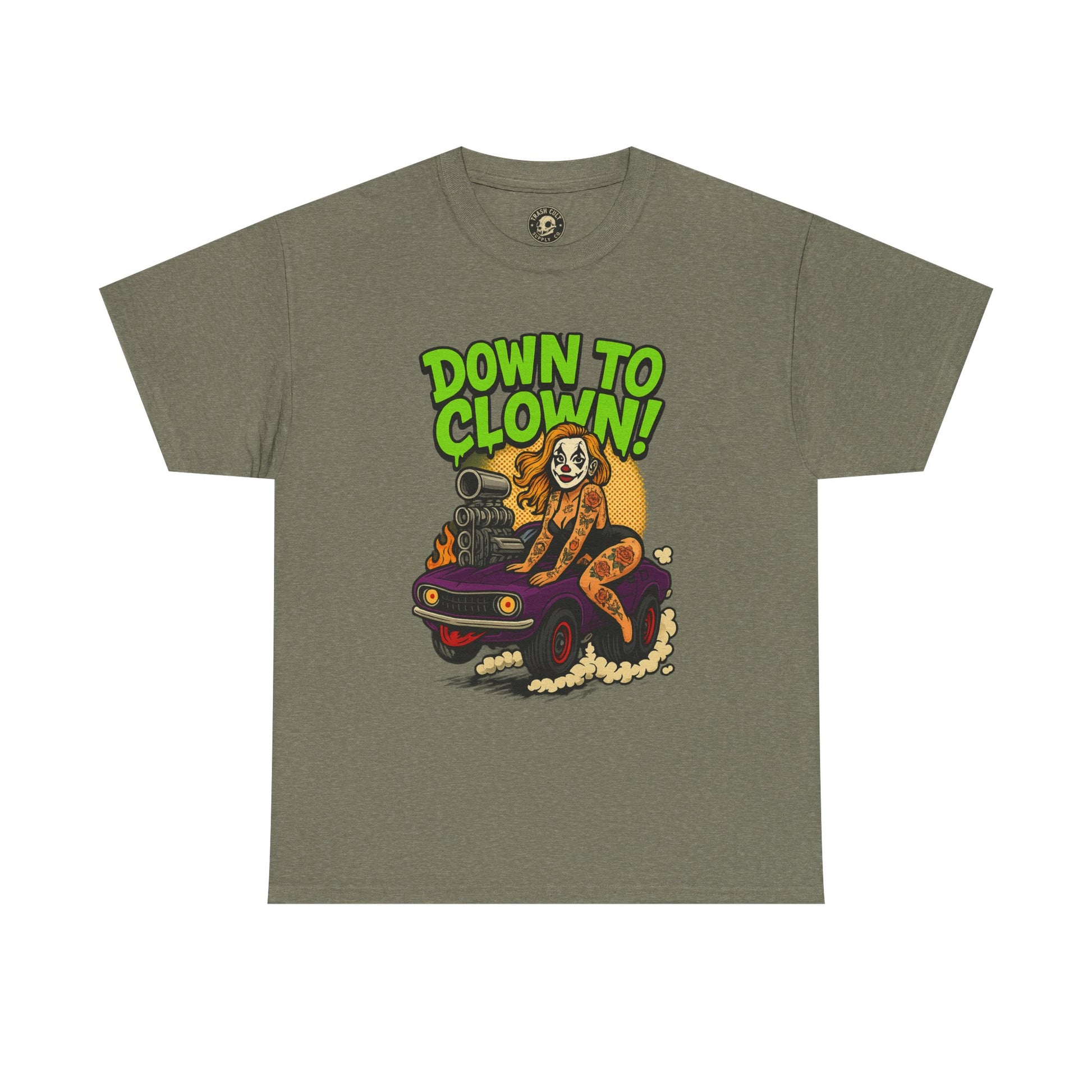 Unisex Graphic Tee | Down to Clown T-Shirt, Fun Statement Shirt, Casual Wear, Gift for Friends, Festivals, Halloween