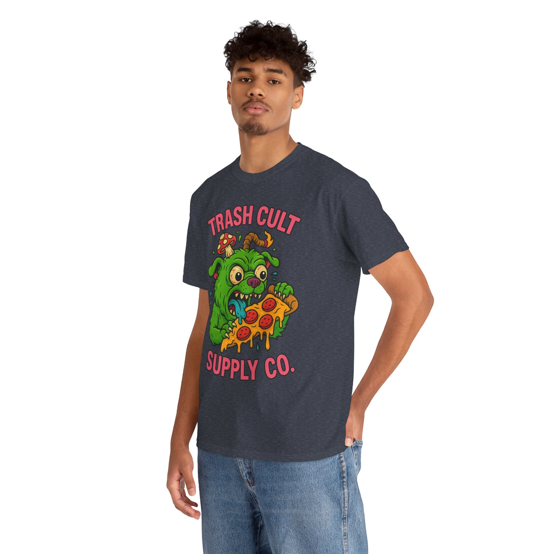 Feral Pizza Monster Shirt – Trash Cult Supply Co | Gildan 5000 Graphic Tee