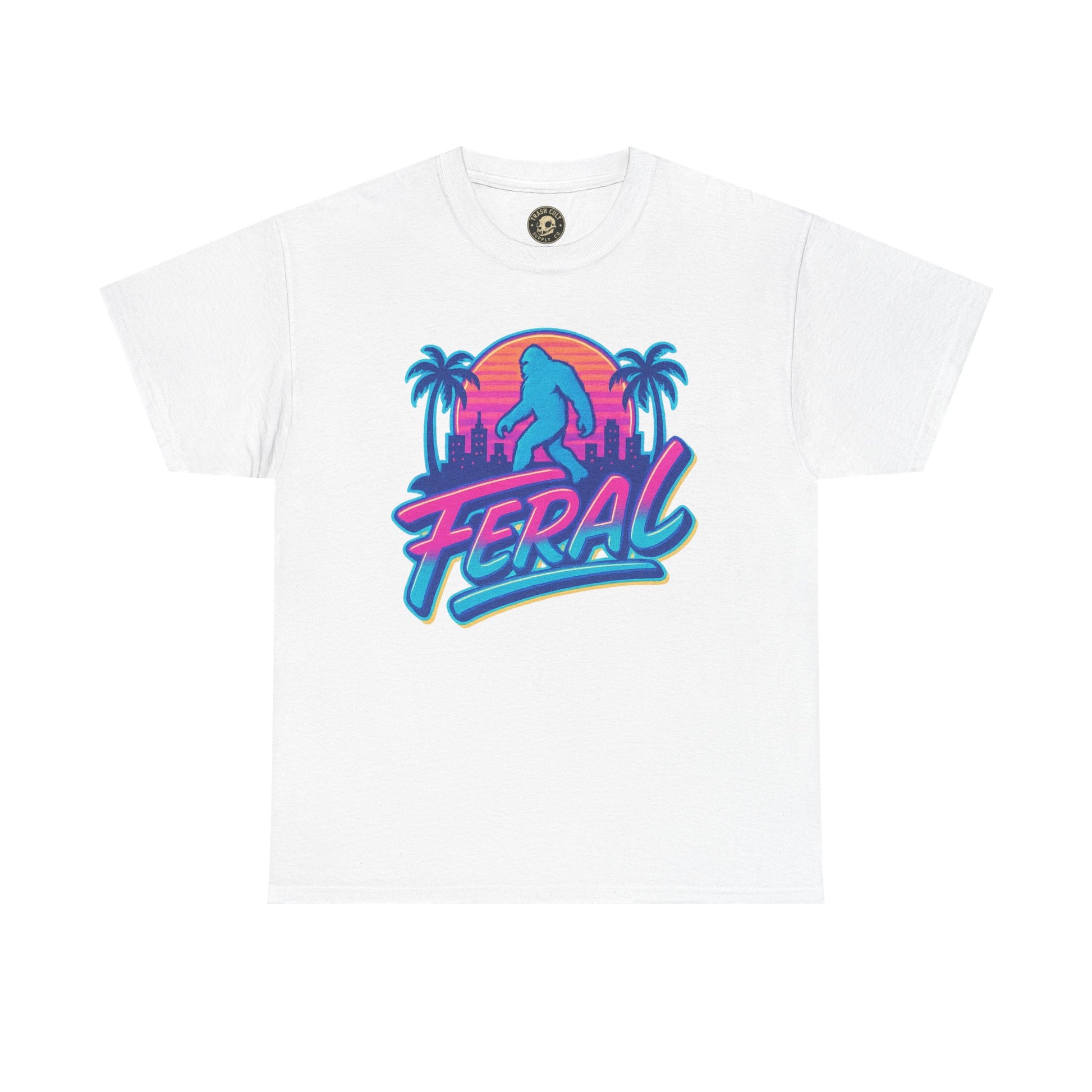 Retro Feral Bigfoot Tee – Tropical Chaos Meets Cryptid Cool