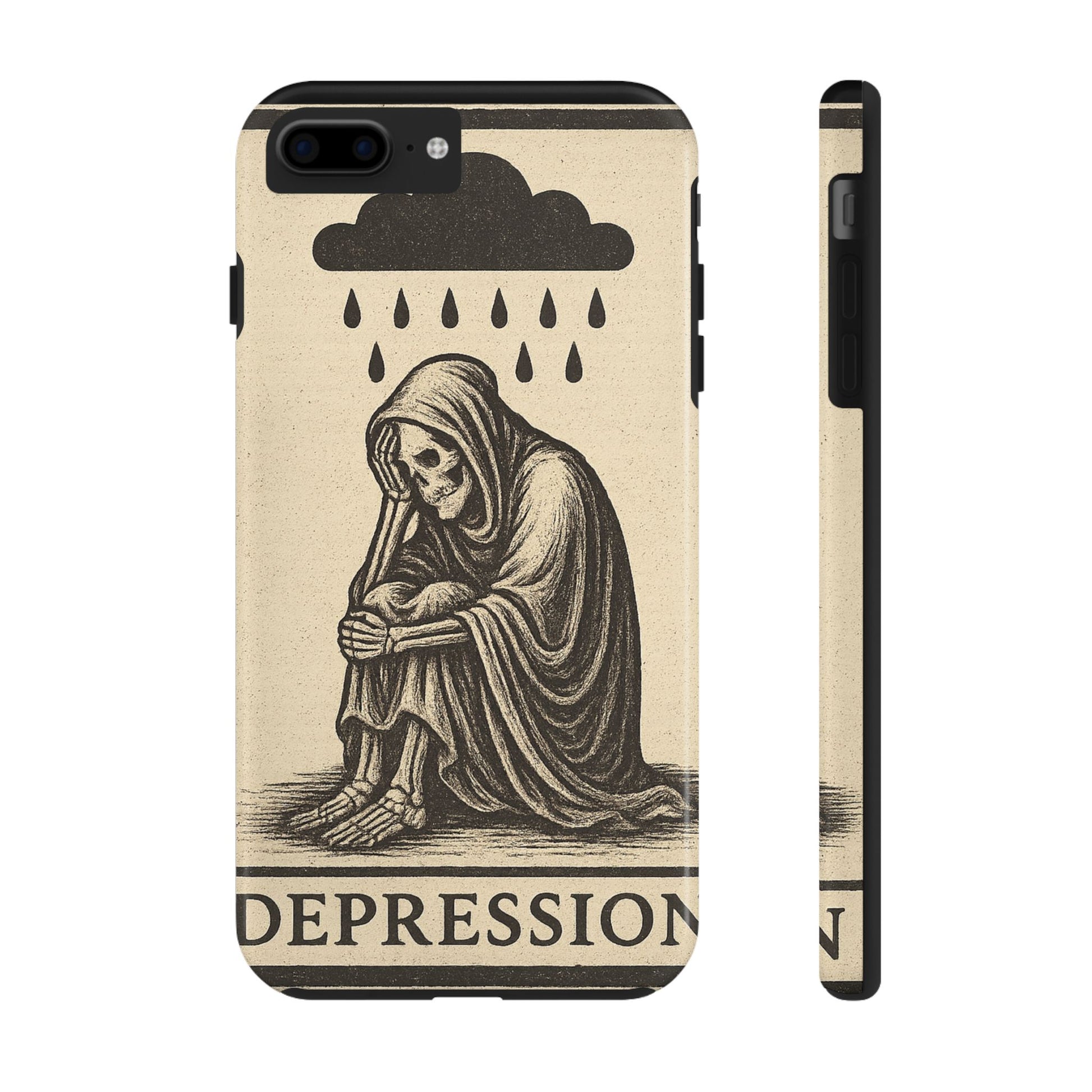 Dark Humor Phone Case, Goth iPhone Cover, Macabre Gift, Depression Art Case, Unique Phone Protector