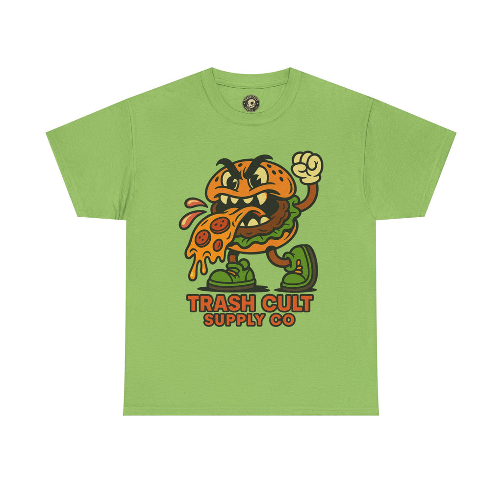 Angry Burger Pizza Spitter Tee – Trash Cult Supply Co | Gildan 5000 Shirt
