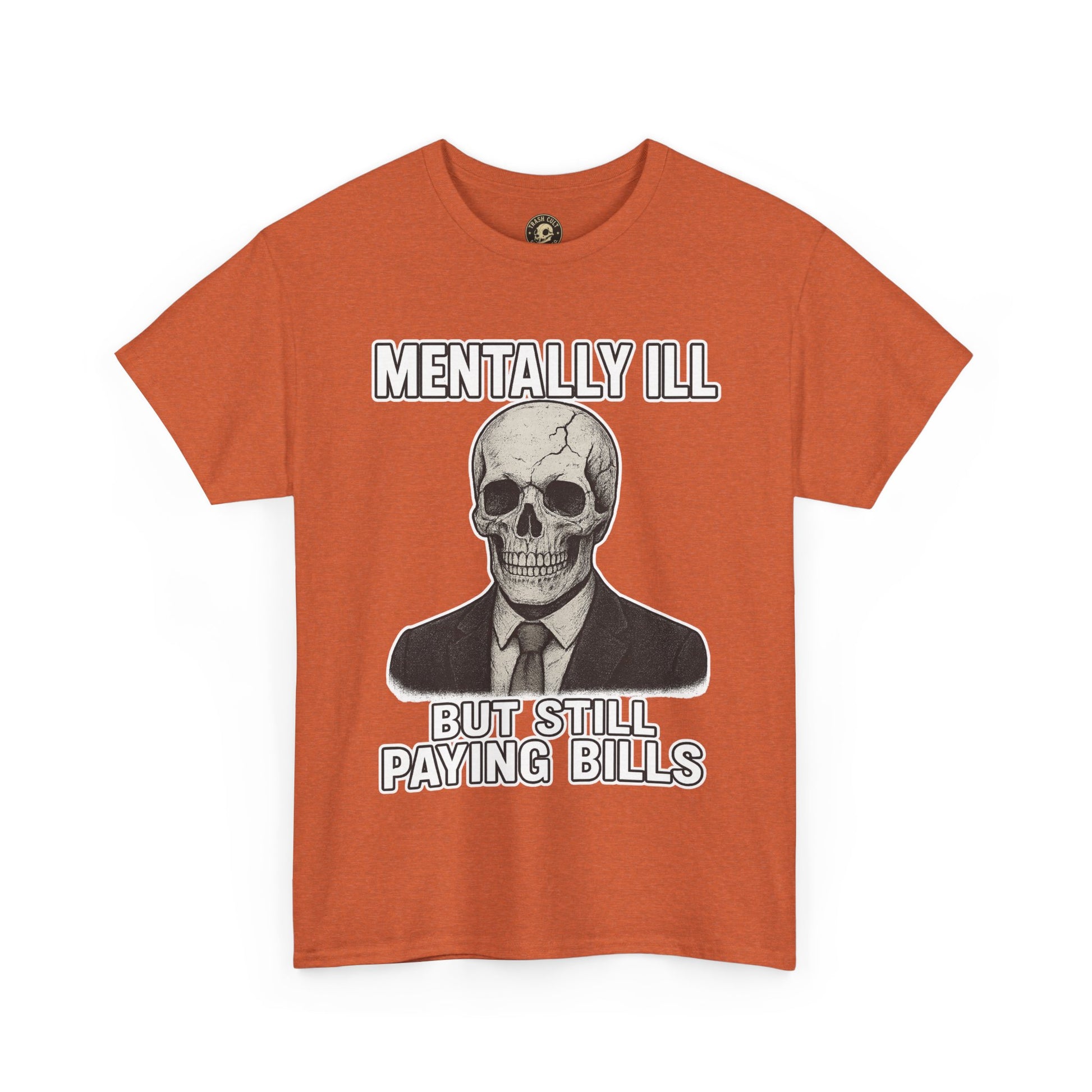 Mental Health Awareness Tee, Unisex Skull Shirt, Funny Graphic Tee, Quirky Casual Wear, Gifts for Friends, Halloween Apparel