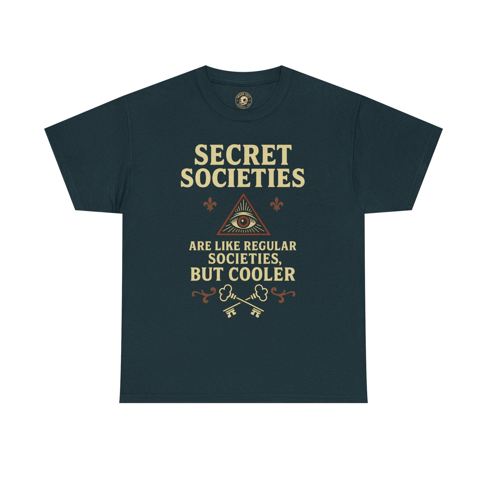 Secret Societies Shirt – Illuminati Eye Graphic Tee – Gildan 5000 Soft Cotton – Trash Cult Vintage Design