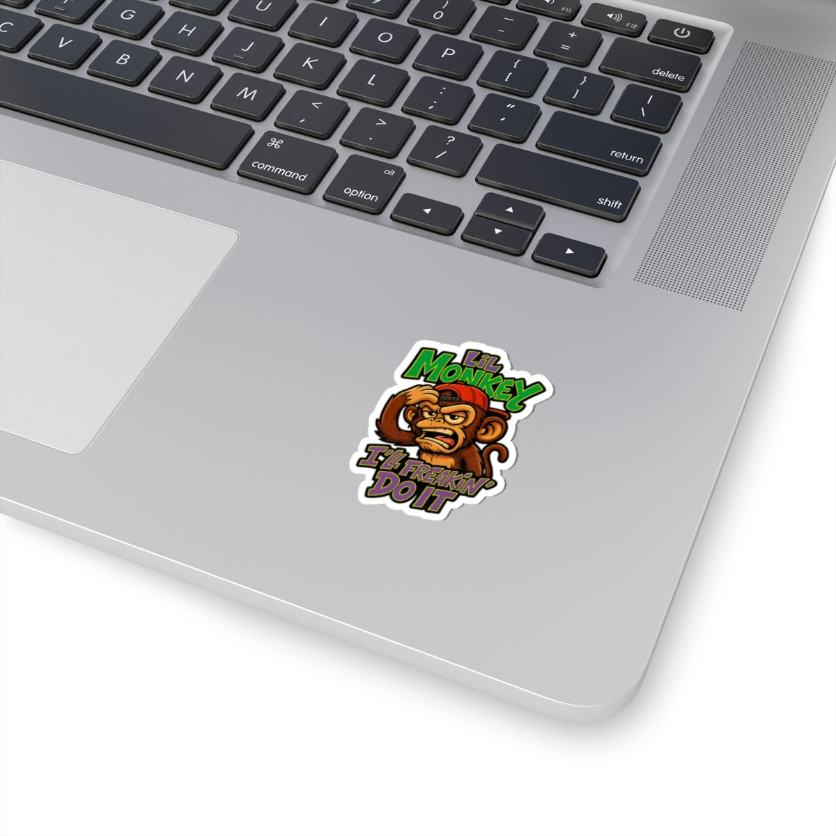 Lil Monkey Kiss-Cut Stickers | Fun Animal Laptop Decals, Kids' Room Decor, Gift for Monkey Lovers, Playful Wall Art, Party Favors