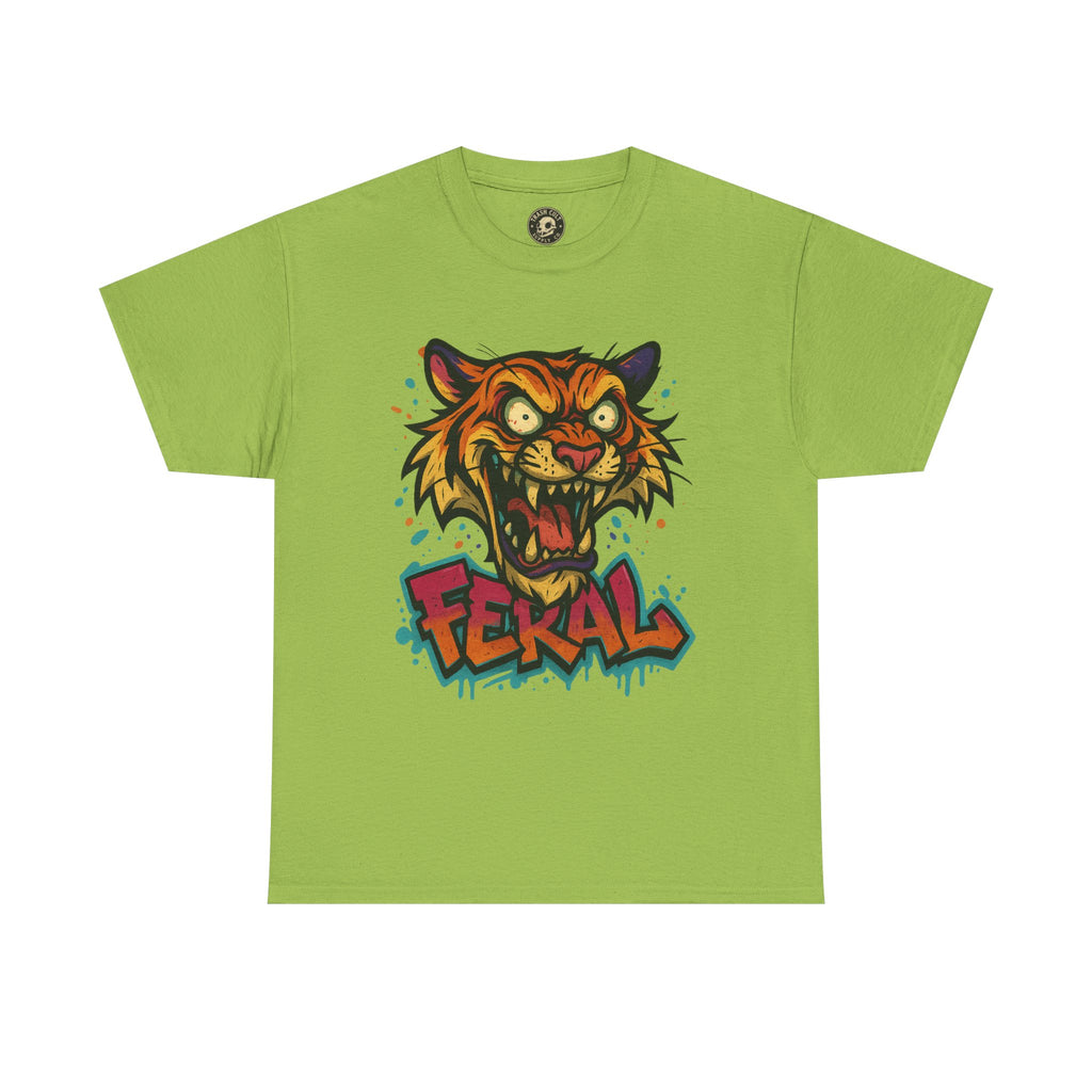 Feral Tiger Graphic Tee, Custom Artwork Shirt, Vintage Style T-Shirt, Casual Wear, Unique Gift for Animal Lovers