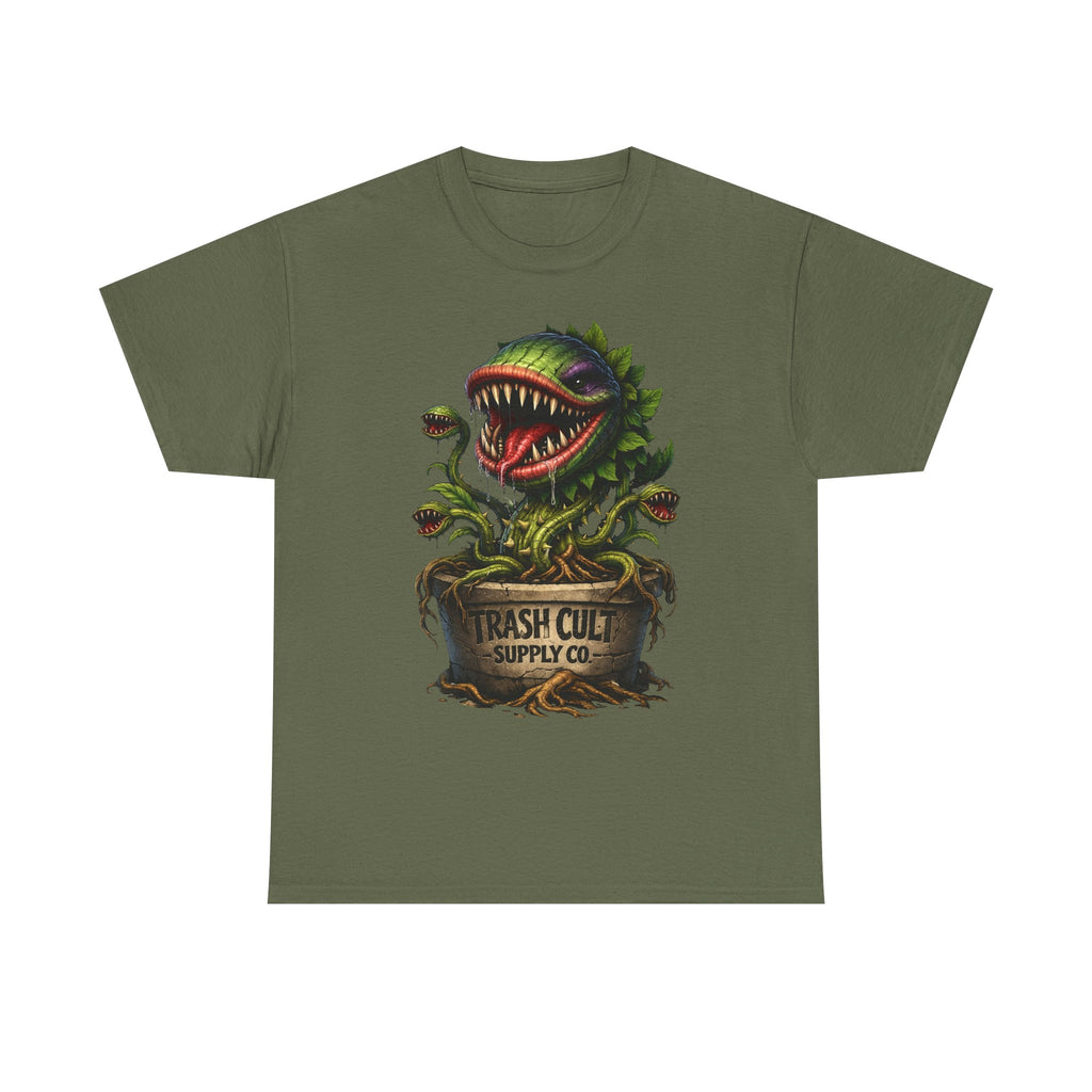 Carnivorous Plant Graphic Tee — "Trash Cult Supply Co." Potted Monster Shirt