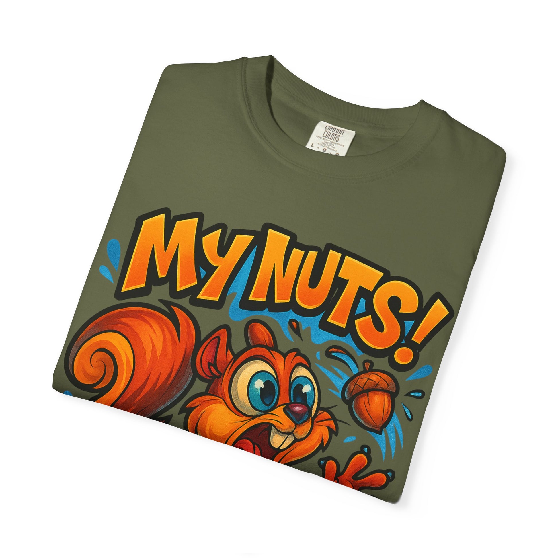 My Nuts! Squirrel Shirt – Funny New School Tattoo Style Tee | Gildan 5000