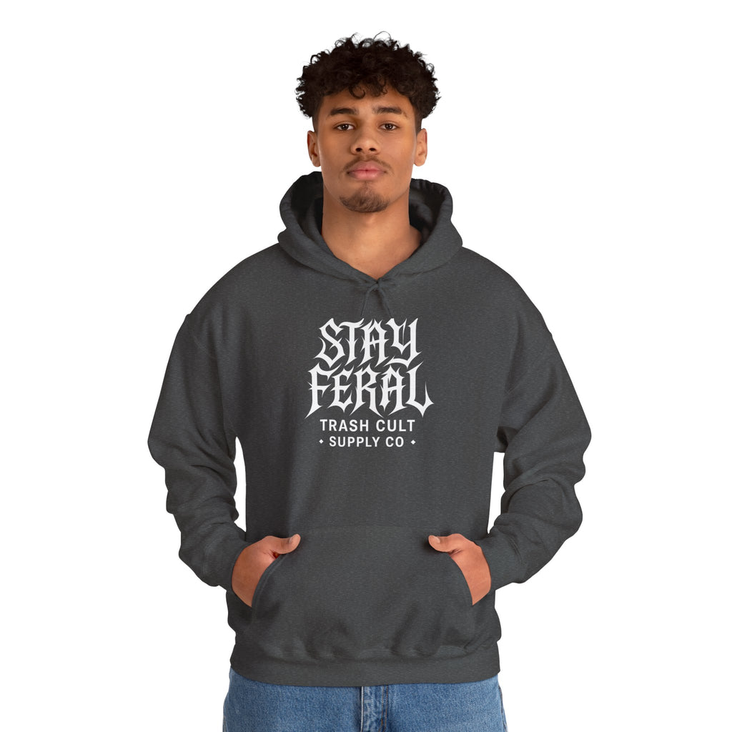 Stay Feral Gothic Hoodie – Trash Cult Supply Co Unisex Pullover