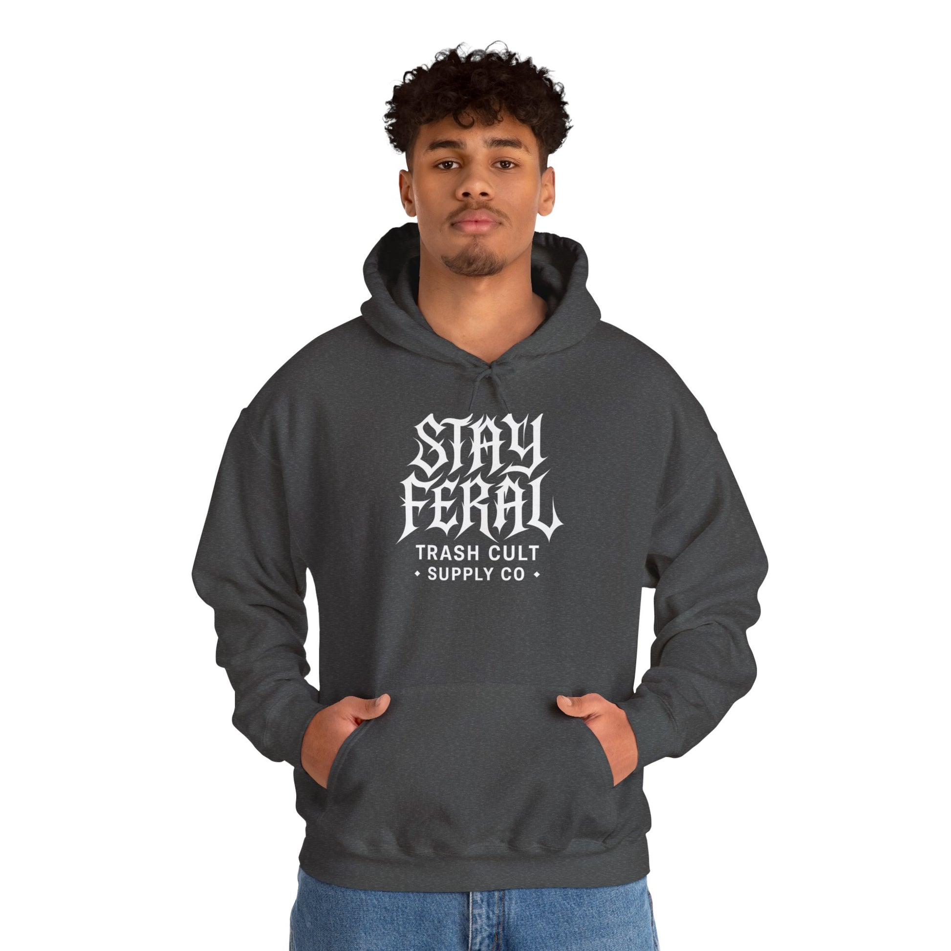 Stay Feral Gothic Hoodie – Trash Cult Supply Co Unisex Pullover