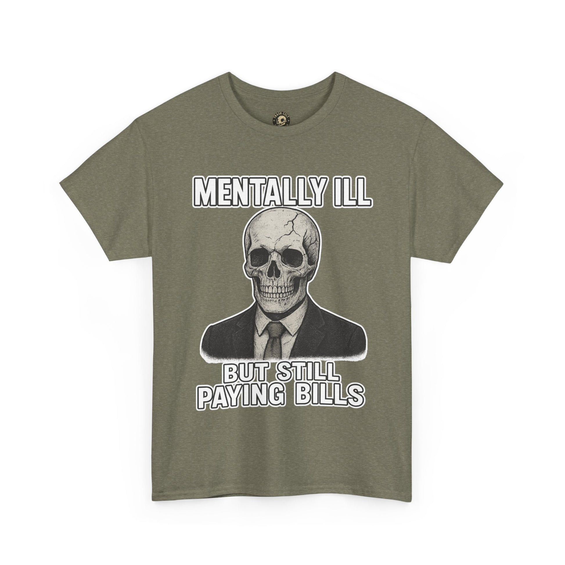 Mental Health Awareness Tee, Unisex Skull Shirt, Funny Graphic Tee, Quirky Casual Wear, Gifts for Friends, Halloween Apparel
