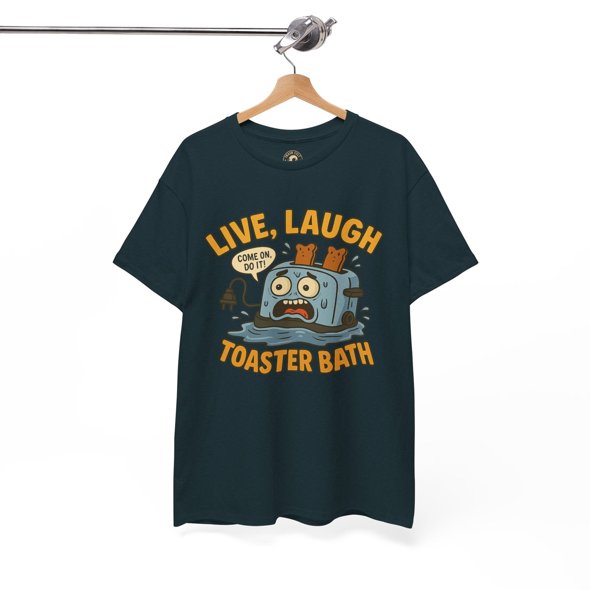 Funny Toaster Bath Tee, Humorous Unisex Shirt, Gift for Friends, Lightweight Cotton Tee, Birthday Party Outfit