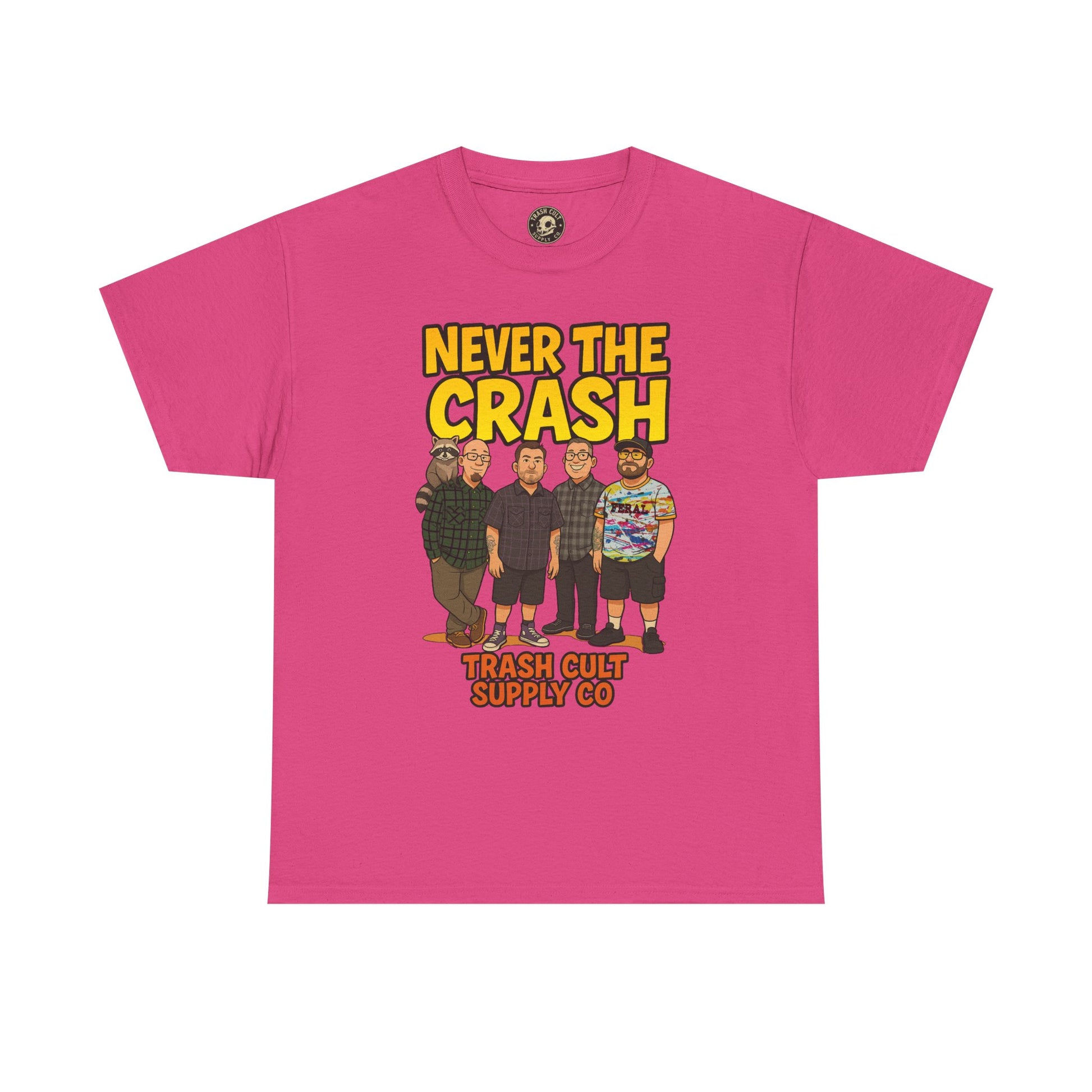 Never The Crash Band Shirt – Bold Graffiti Logo Tee - EXCLUSIVE | Gildan 5000