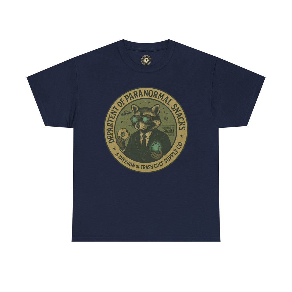 Department of Paranormal Snacks Shirt – Trash Cult Supply Co – Vintage Cryptid Division Tee – Gildan 5000