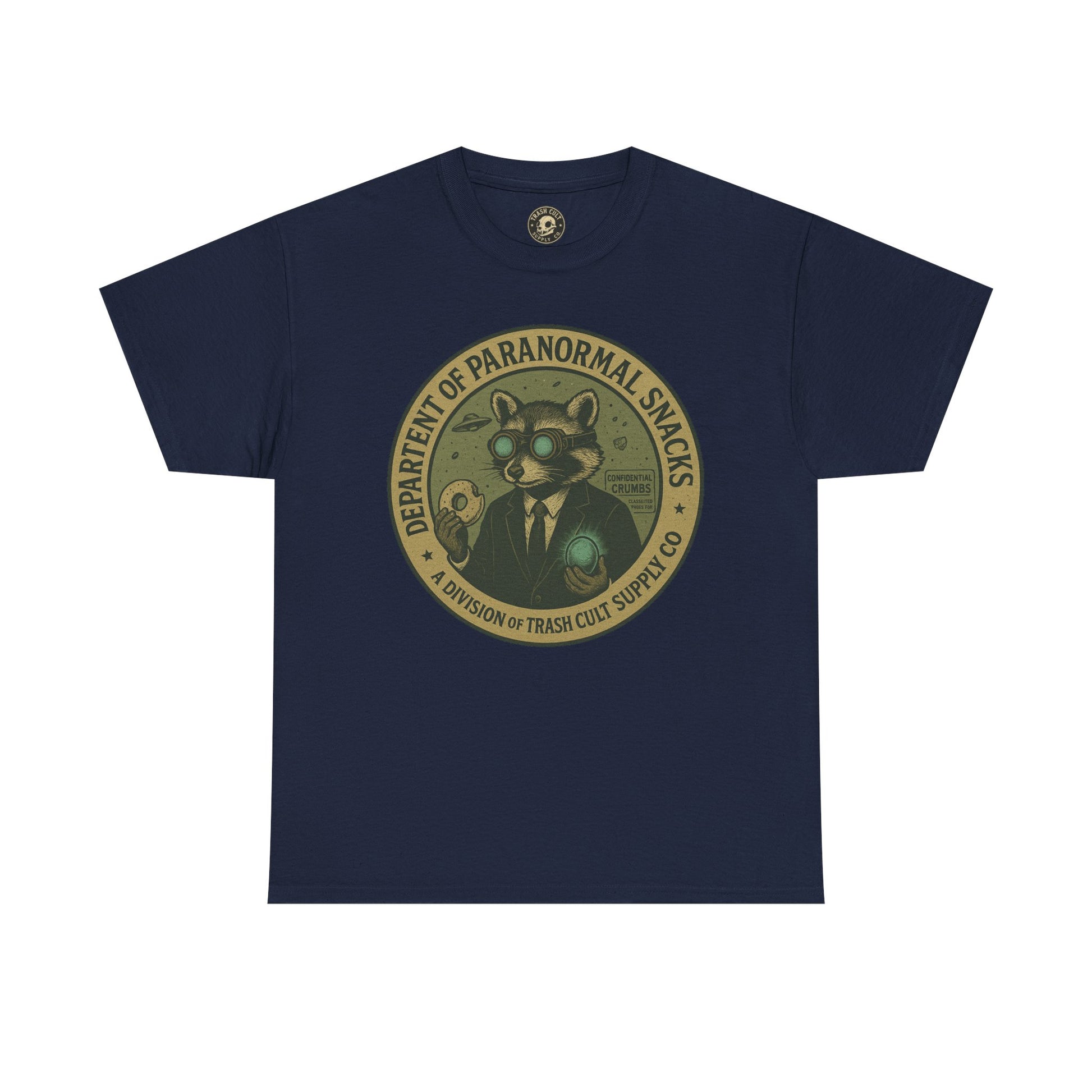 Department of Paranormal Snacks Shirt – Trash Cult Supply Co – Vintage Cryptid Division Tee – Gildan 5000