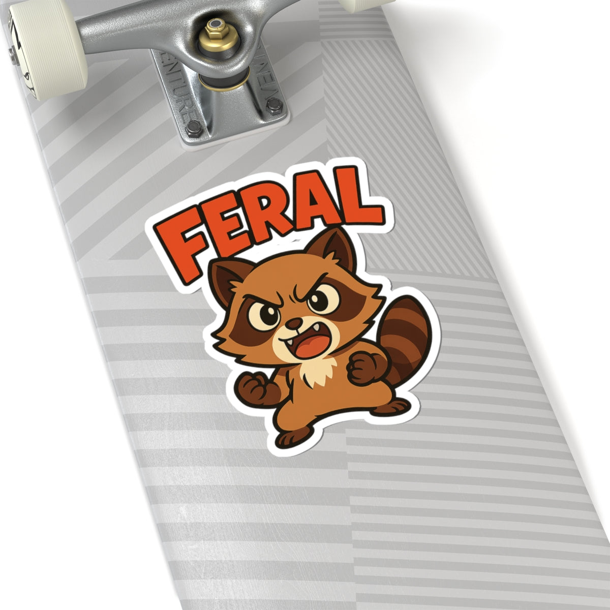 Feral Anime Raccoon Sticker – Bold, Cute, and Unhinged