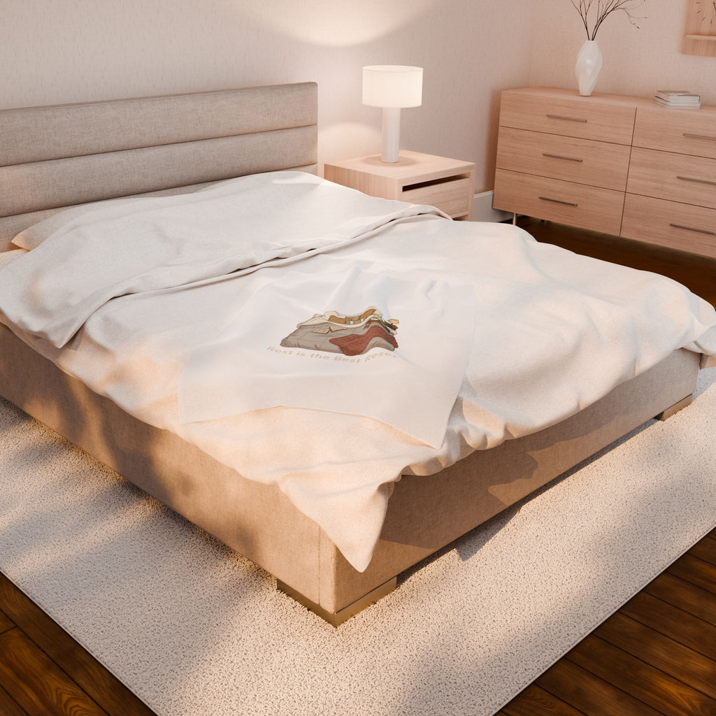 Rest Is the Best Rehab Velveteen Blanket | sleepy humor, nap club