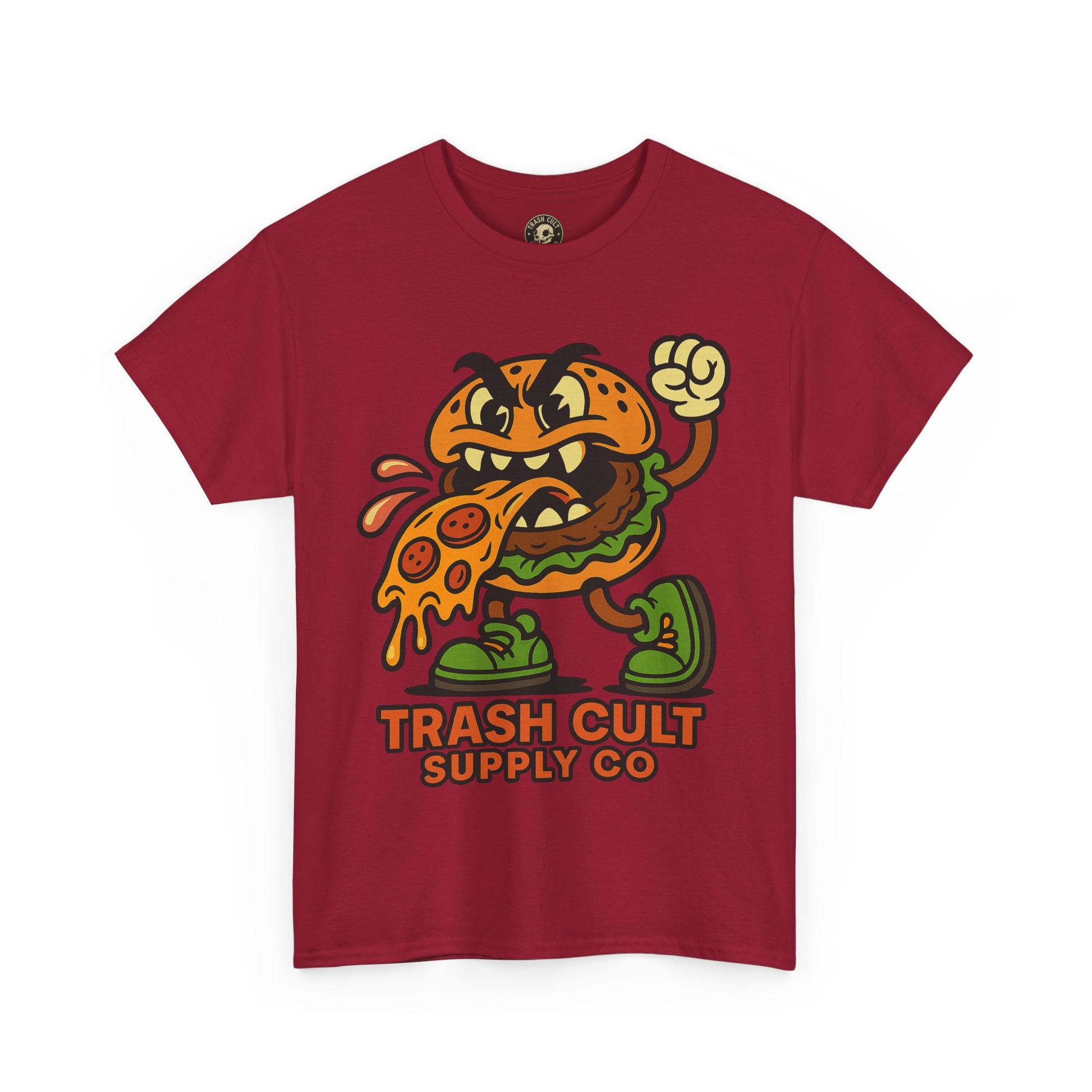 Angry Burger Pizza Spitter Tee – Trash Cult Supply Co | Gildan 5000 Shirt