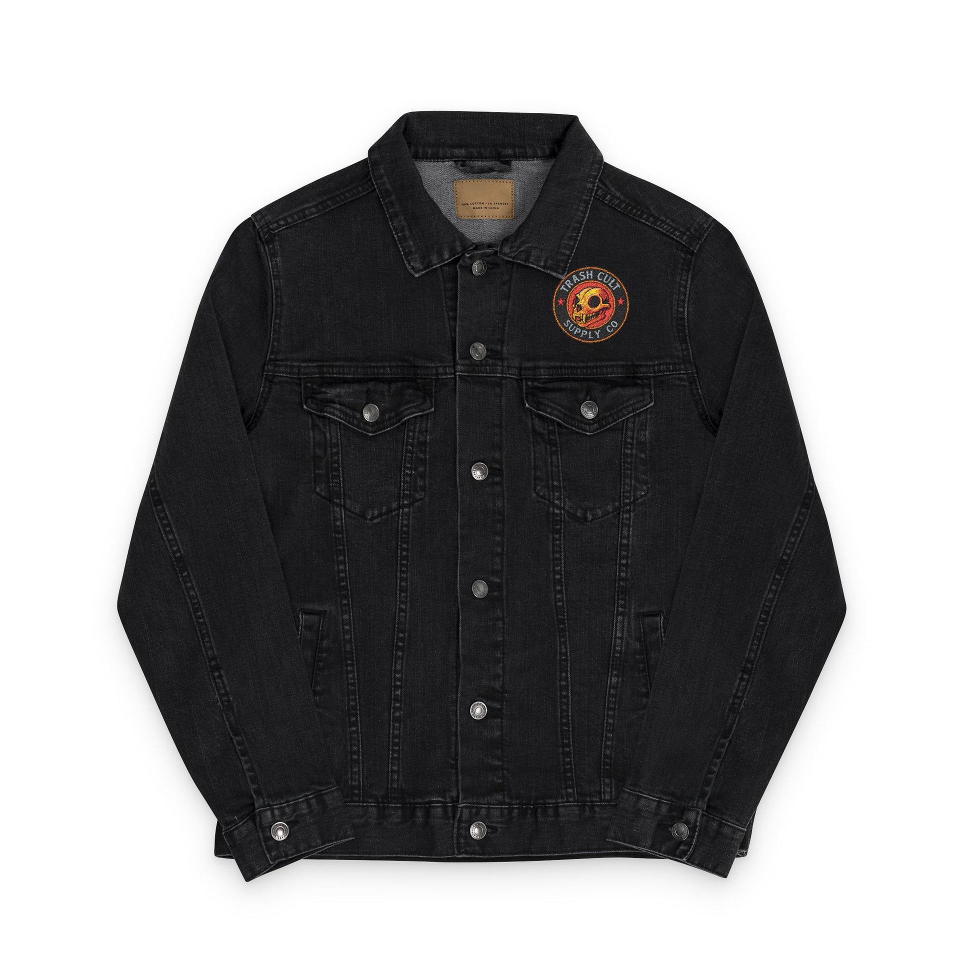 FERAL Embroidered Denim Jacket – Trash Cult Supply Co. (Black or Classic Denim)