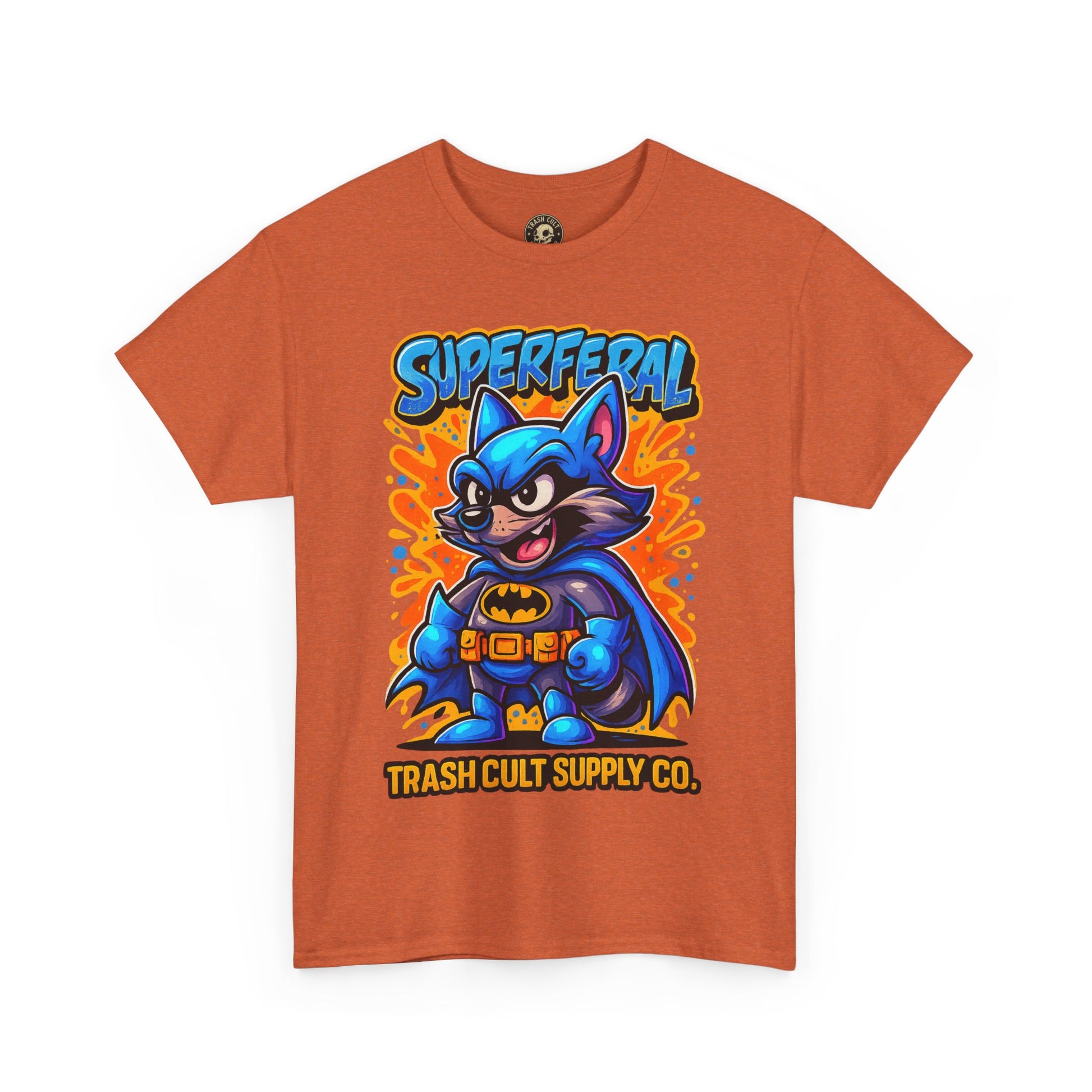 SuperFeral Raccoon Graffiti Shirt – Bold New School Superhero Streetwear | Trash Cult Supply Co
