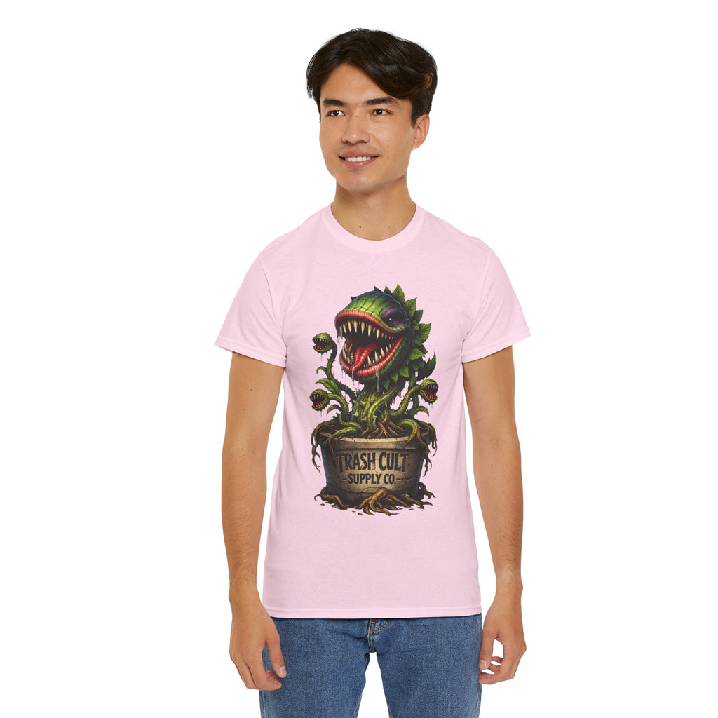 Carnivorous Plant Graphic Tee — "Trash Cult Supply Co." Potted Monster Shirt