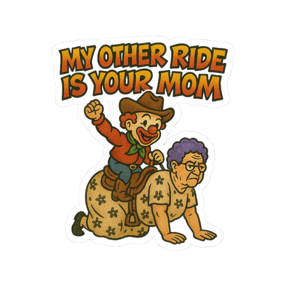 Funny Mom Joke Kiss-Cut Stickers, Laptop Decals, Whimsical Gifts, Hilarious Stickers for Friends, Fun Office Decor