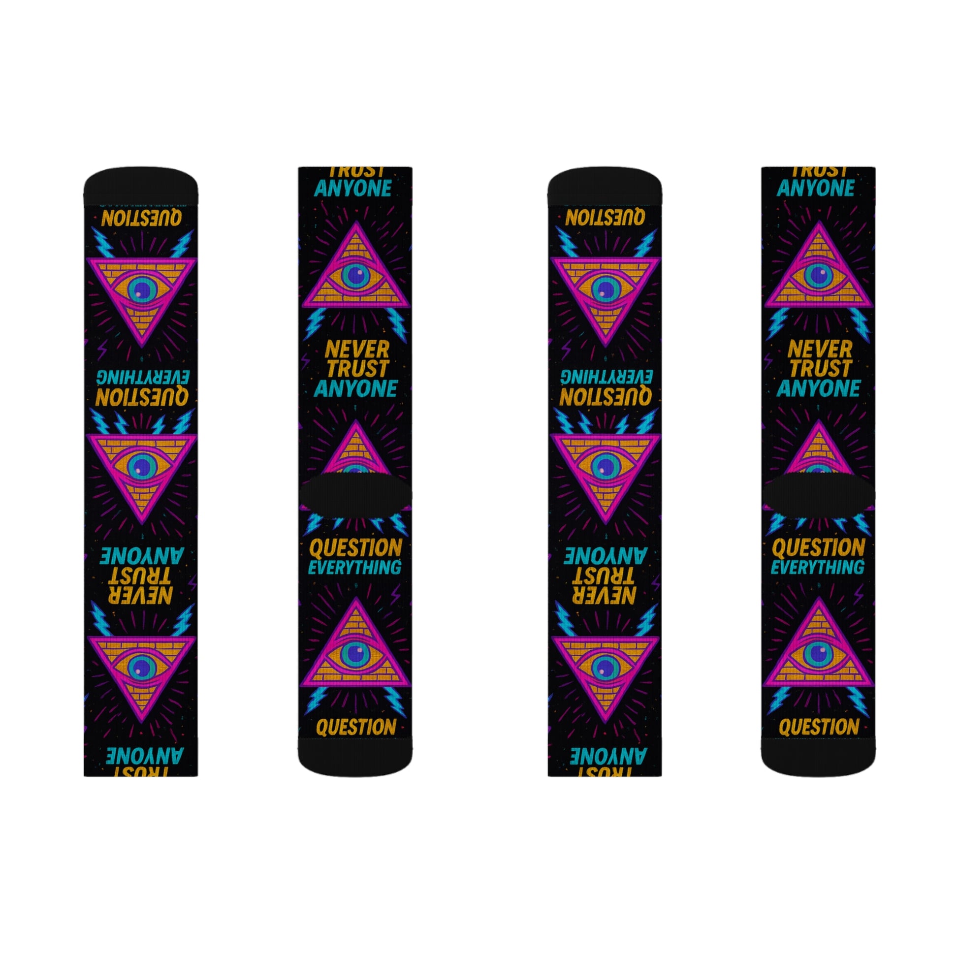 Don’t Trust Anyone – Limited Edition All-Over Print Socks | Illuminasty Drop