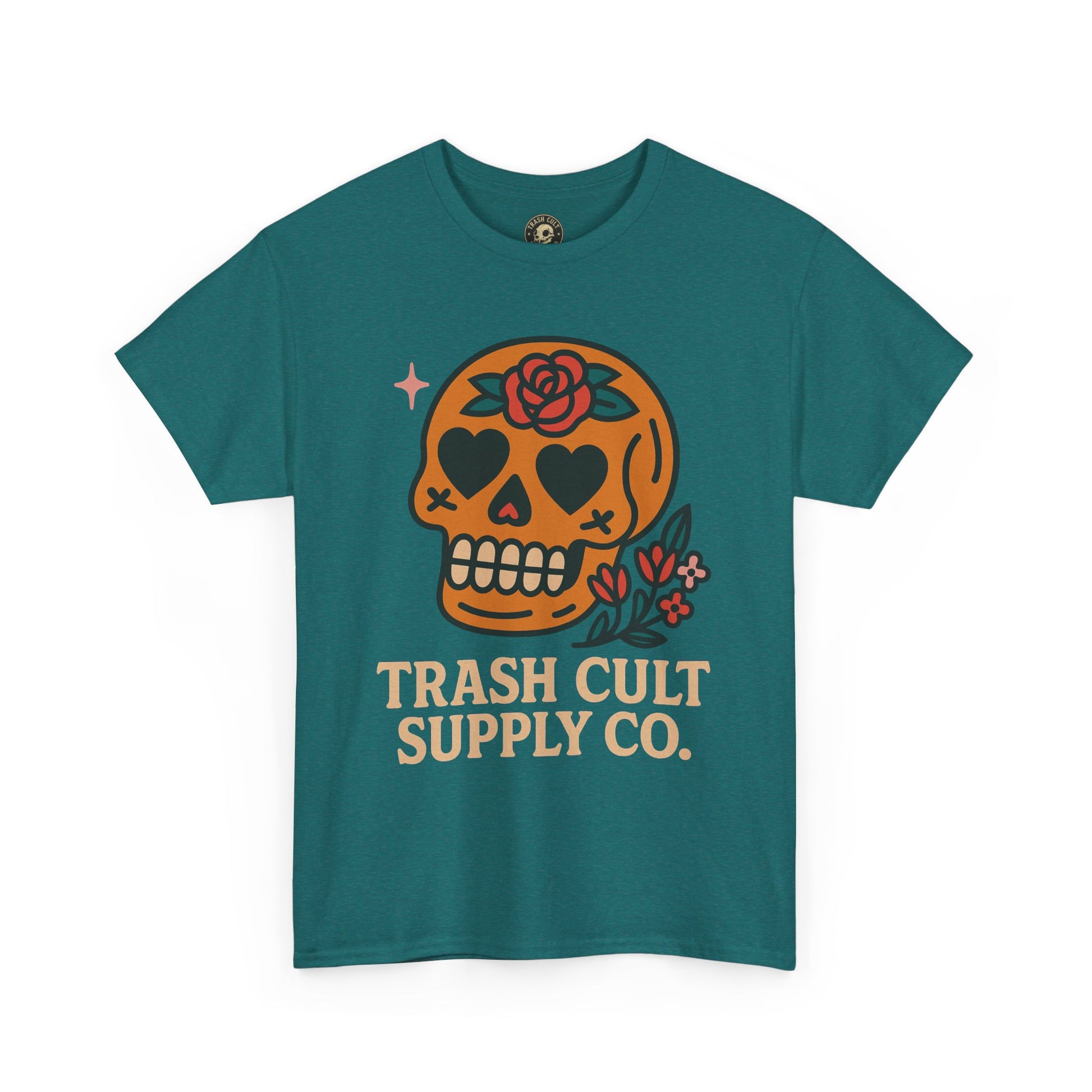 Sugar Skull T-Shirt – Trash Cult Supply Co. – Gildan 5000 Heavy Cotton Tee