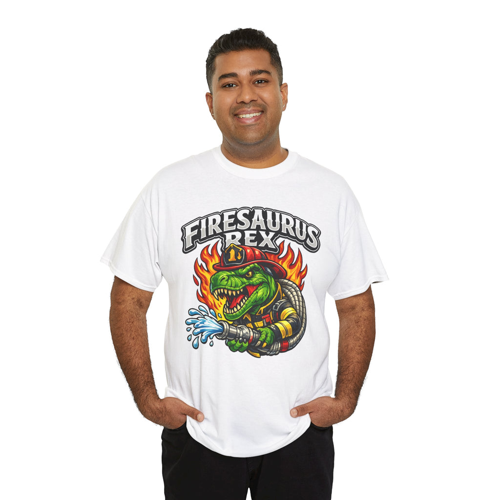 Firesaurus Rex T-Shirt — Funny Firefighter Dinosaur Tee
