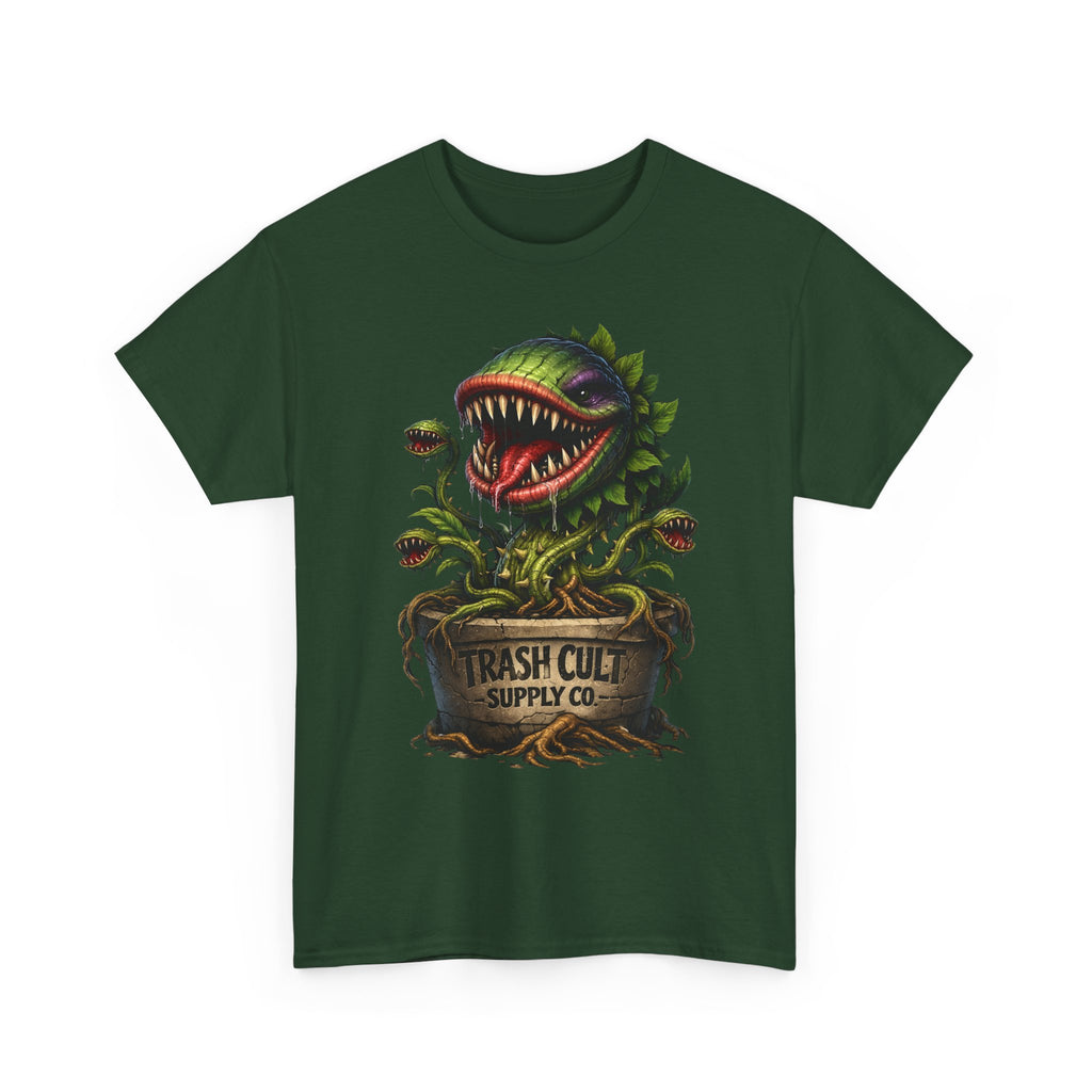 Carnivorous Plant Graphic Tee — "Trash Cult Supply Co." Potted Monster Shirt