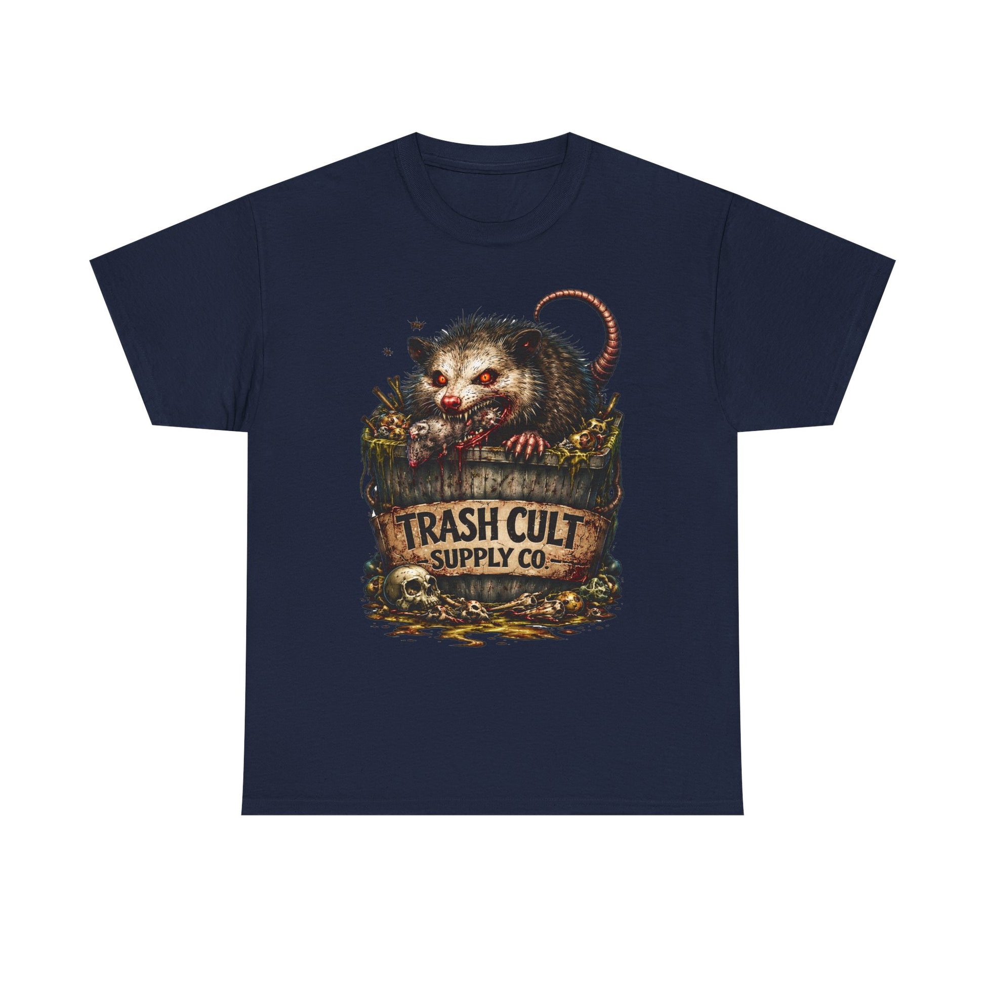 Opossum Trash Cult Tee — Vintage Grunge Wildlife Graphic T-Shirt