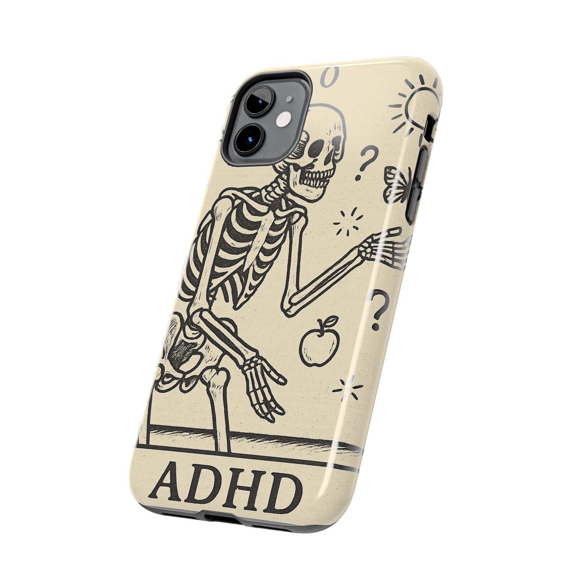 Skeleton ADHD Phone Cases, Unique Phone Cover, Funny ADHD Gift, Quirky Skeleton Design, Cool Accessories for Everyone
