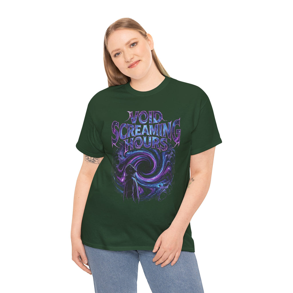 Void Screaming Hours Tee — Gothic Cosmic Horror T‑Shirt