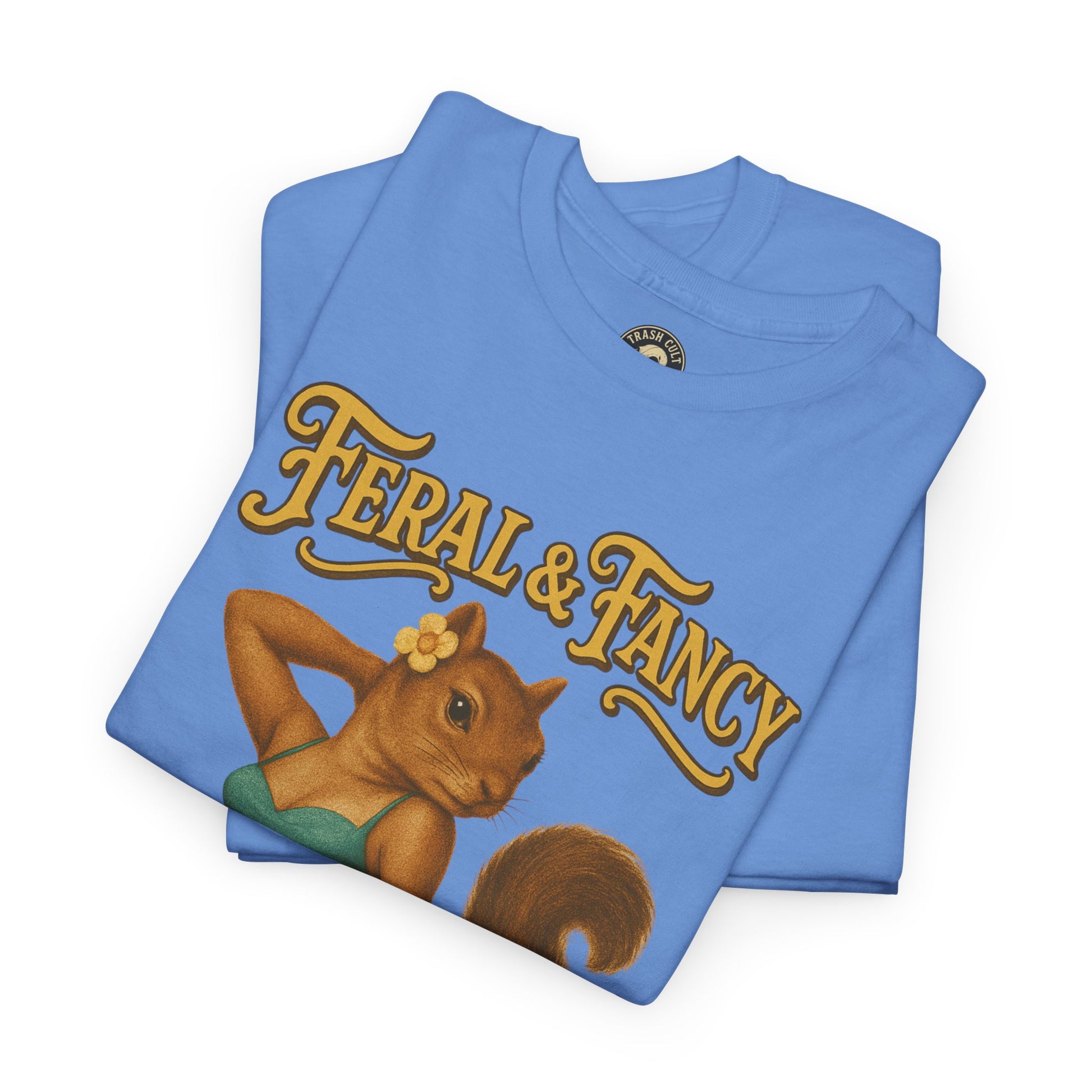Feral & Fancy Pin-Up Squirrel Shirt – Vintage 1950s Style | Trash Cult Supply Co | Gildan 5000