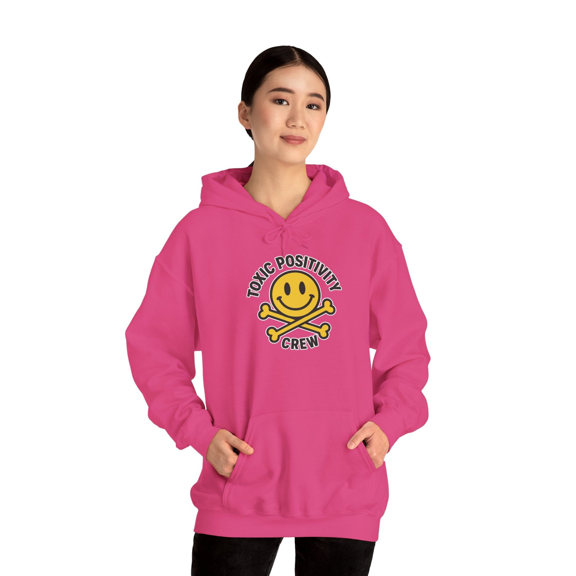 Toxic Positivity Hoodie | Unisex Hooded Sweatshirt | Comfortable Casual Wear, Gift for Friends, Positive Vibes, Streetwear Style