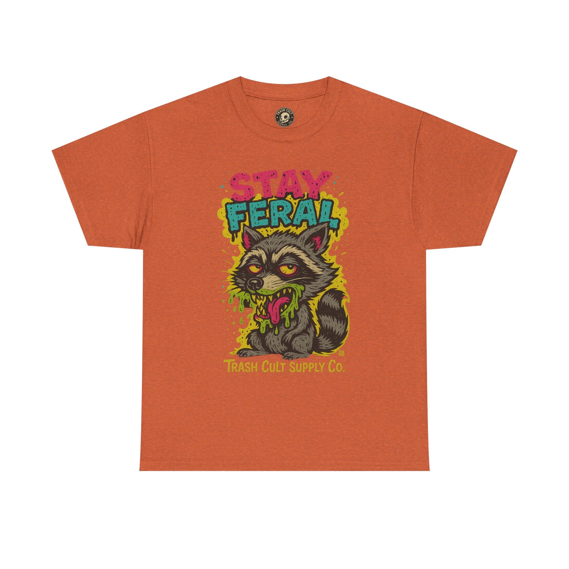 Stay Feral Raccoon Lowbrow Tee – Trash Cult Supply Co. | Gildan 5000