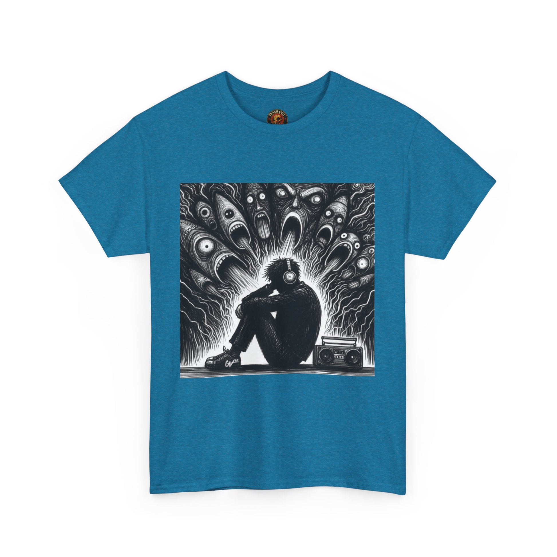 Xian Allen x Trash Cult Shirt – “Turn It Up Louder” | Screaming Chaos Headphones Tee