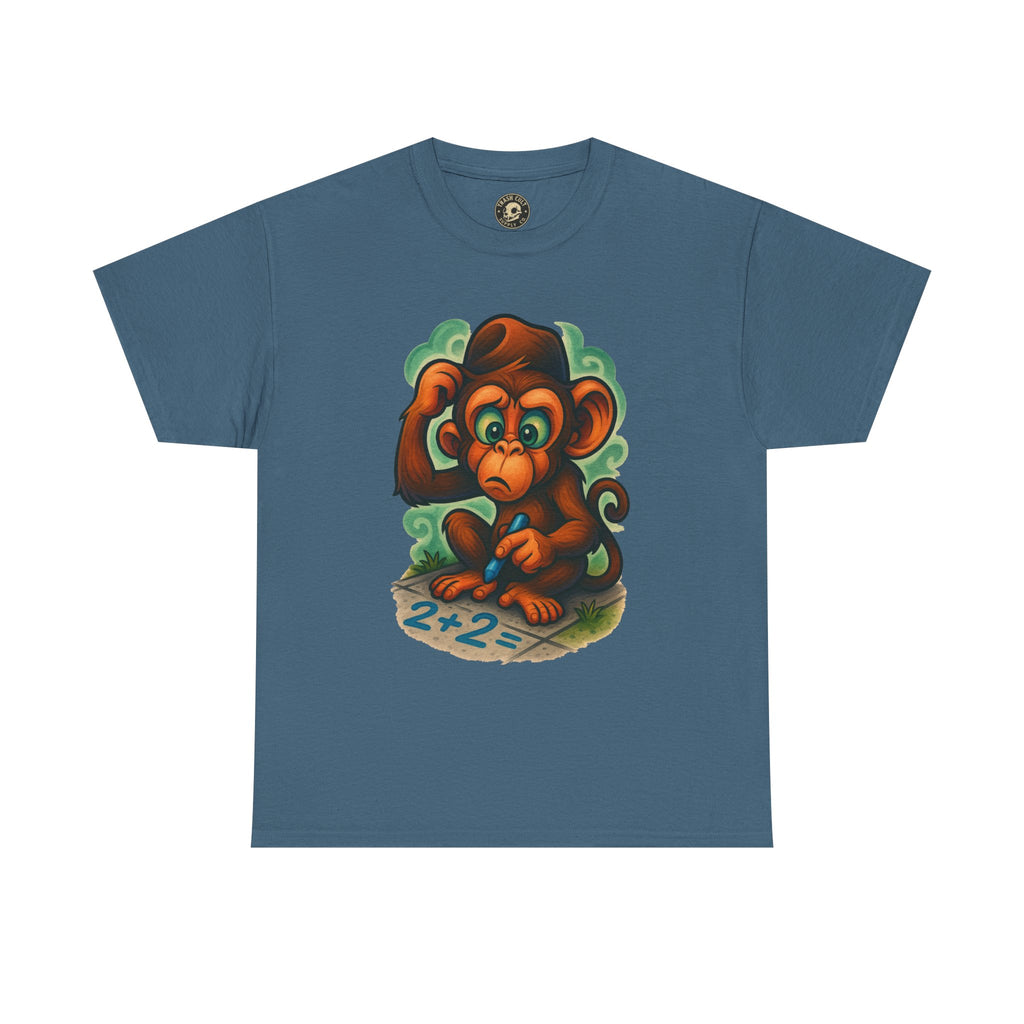Confused Monkey Math Shirt – Funny Thoughtful Graphic Tee | Unisex Gildan 5000