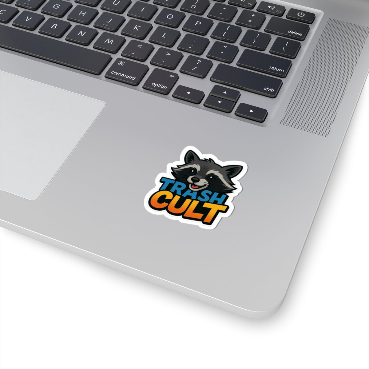 Trash Cult Raccoon Kiss-Cut Stickers, Fun Stickers for Laptops, Eco-Friendly Decor, Quirky Gift, Animal Lover Decor