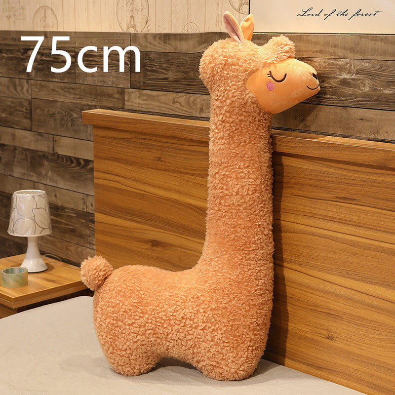 Giant Alpaca Body Pillow – 1M & 1.3M Soft Plush Hugging Doll – Detachable & Washable Stuffed Animal for Adults & Teens