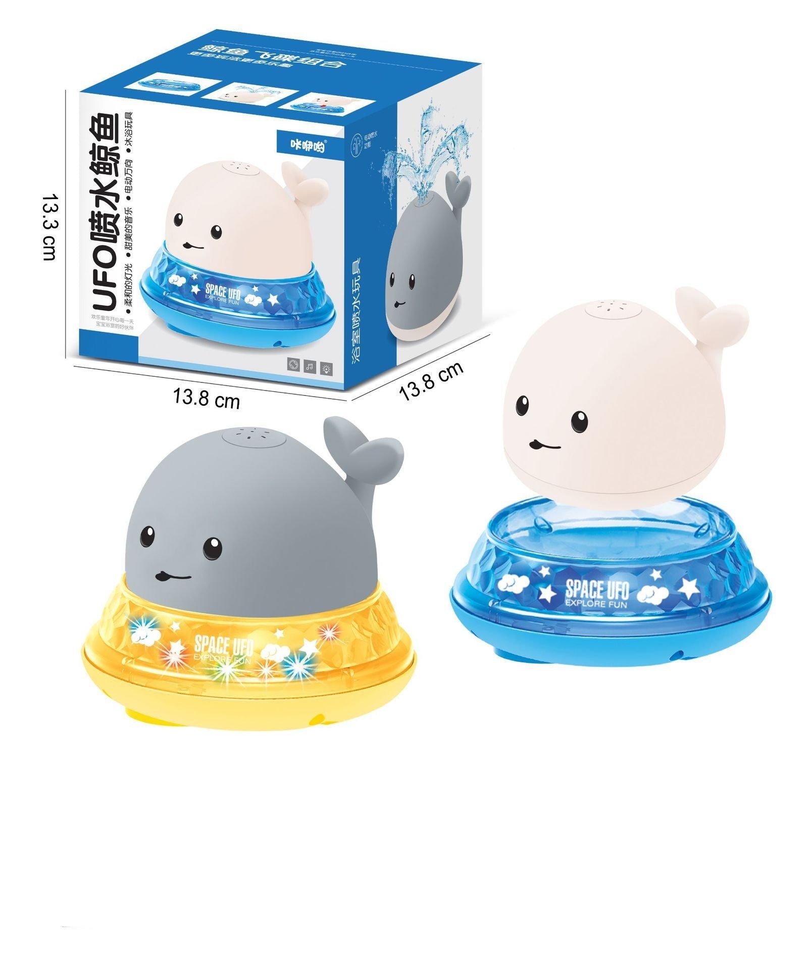 LED Water Spray Whale Toy – Light-Up Baby Bath Toy with Music & Automatic Sensor – Fun Bathtub Sprinkler for Kids