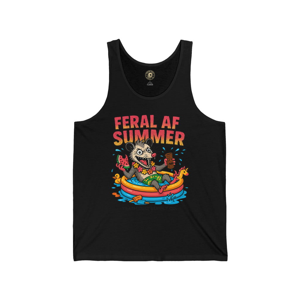 Feral AF Summer Possum Jersey Tank Top | Trash Cult Supply Co.