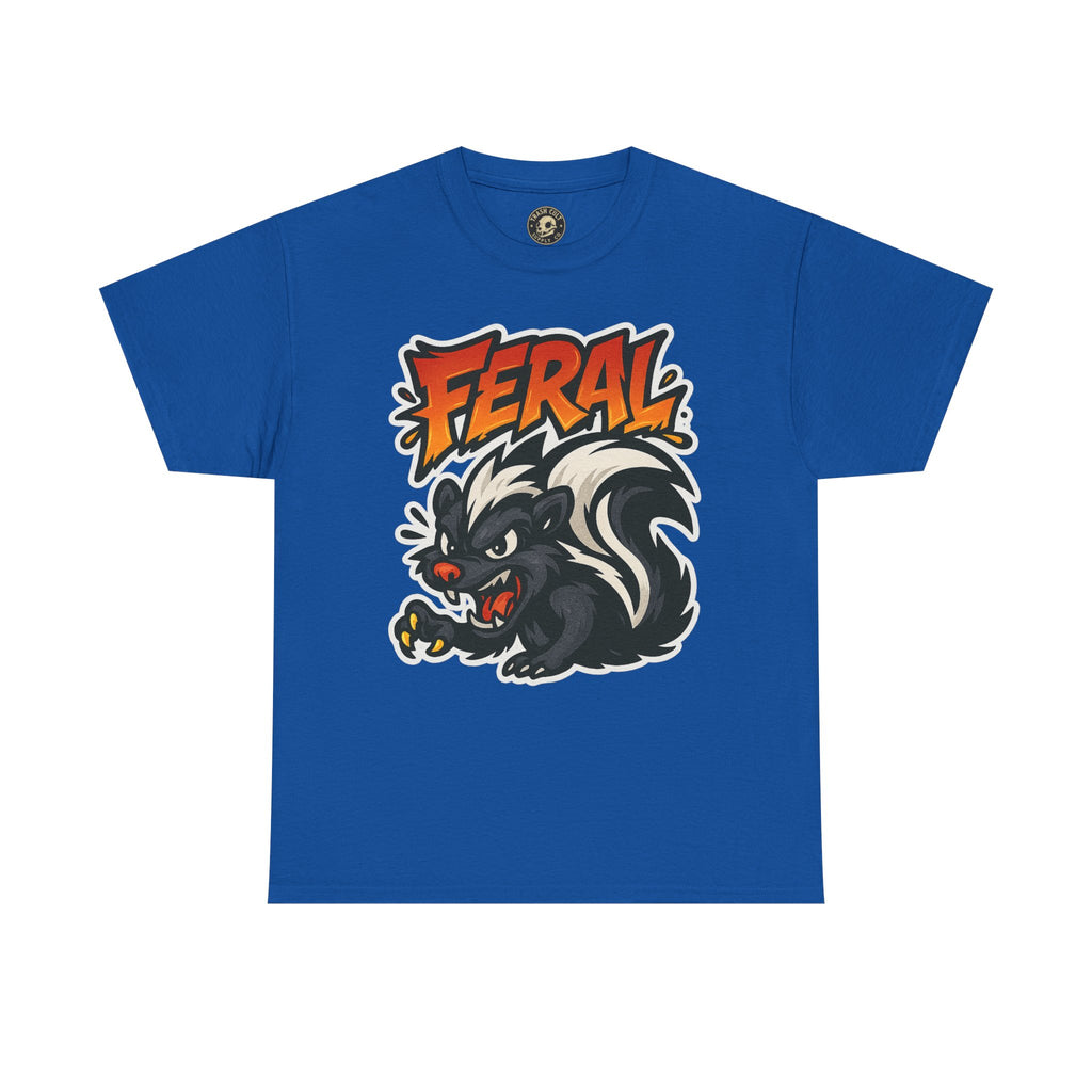Feral  Skunk Graphic Tee, Cool T-Shirt, Streetwear Style, Unique Gift, Animal Lover Apparel, Fun Casual Wear