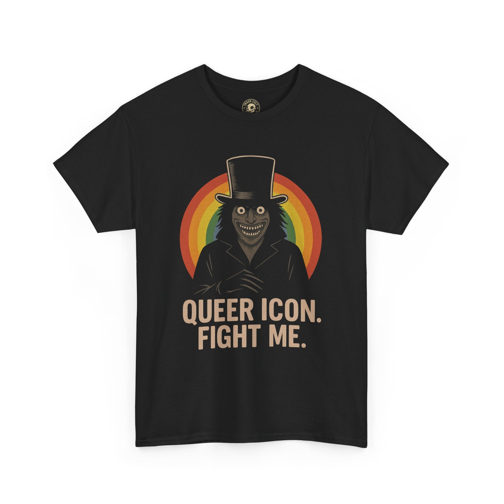 Queer Icon Fight Me Shirt – Babadook Parody Pride Tee – Funny LGBTQ Horror Graphic – Gildan 5000