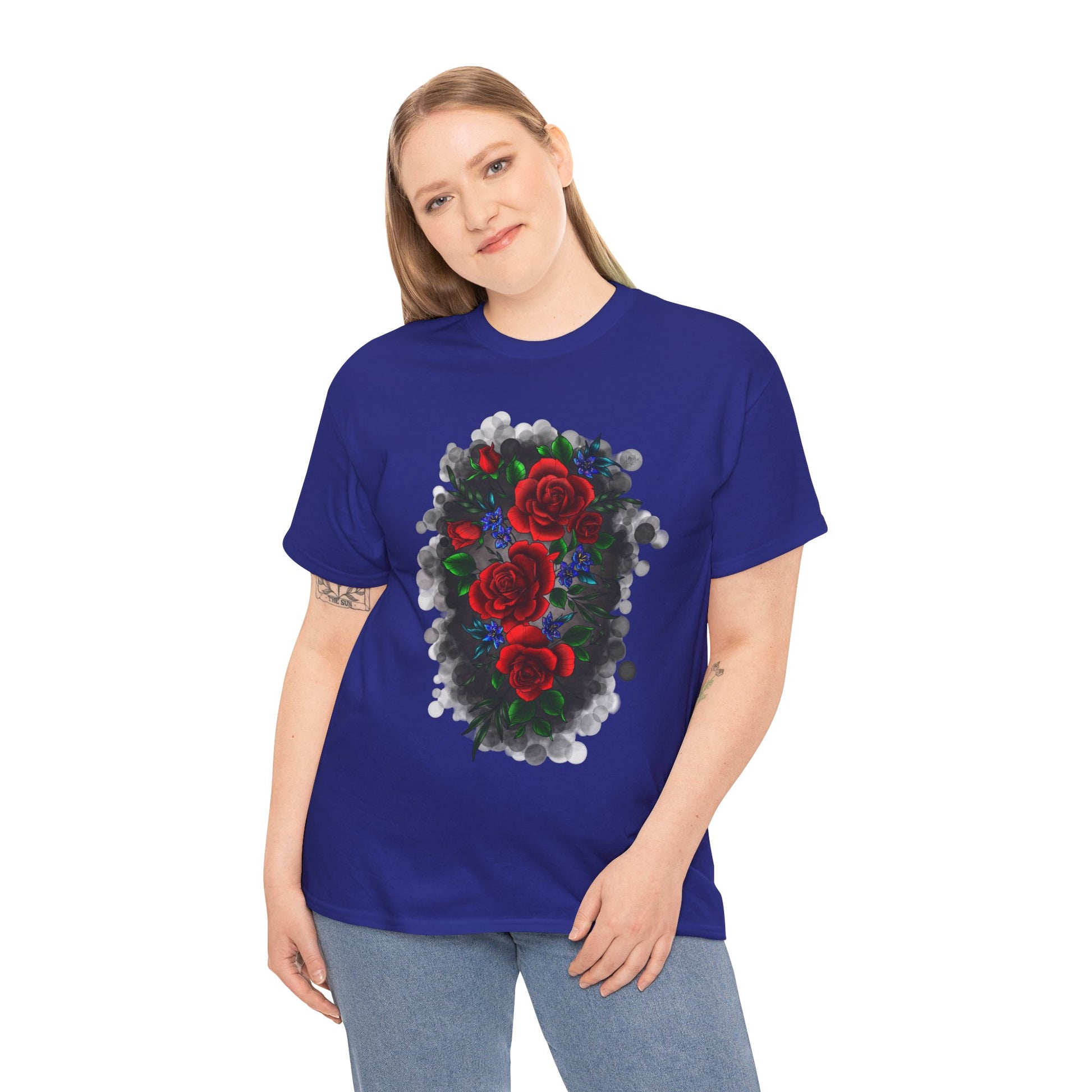 Floral Smoke Tattoo T-Shirt – Lara Davenport x Trash Cult Supply Co. Collab (Gildan 5000)