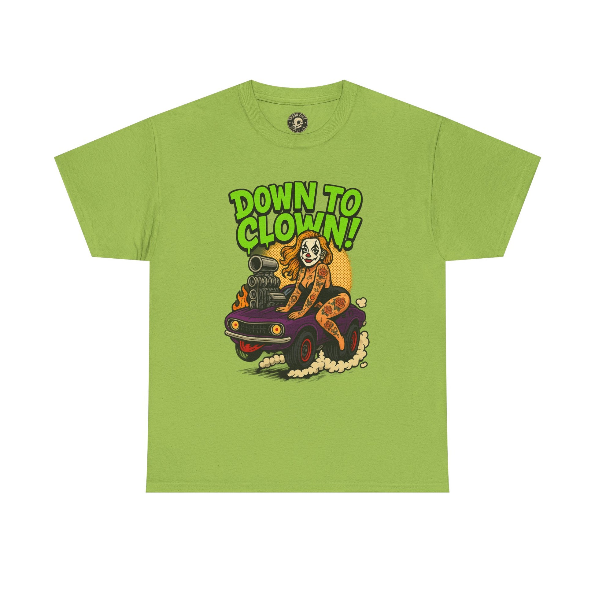 Unisex Graphic Tee | Down to Clown T-Shirt, Fun Statement Shirt, Casual Wear, Gift for Friends, Festivals, Halloween