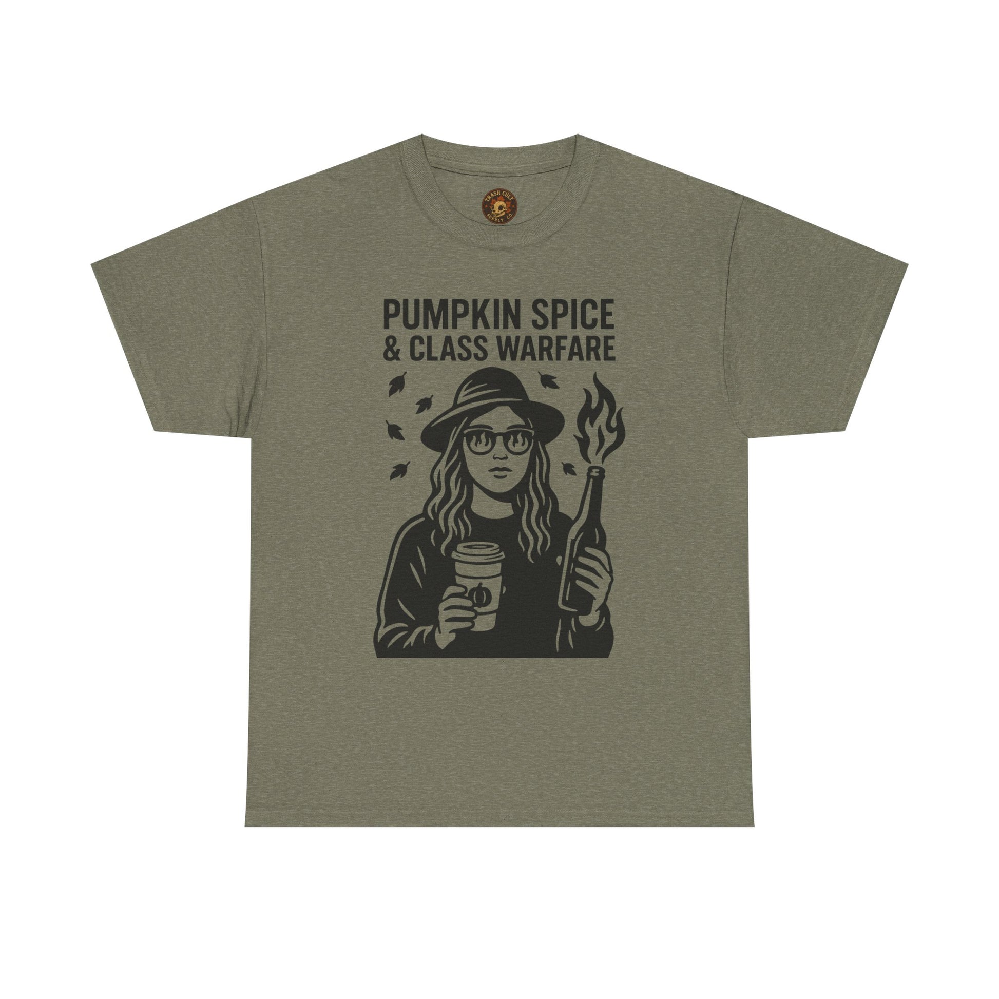 Pumpkin Spice & Class Warfare Shirt – Fall Riot Girl Graphic Tee – Fall of Humanity Collection – Trash Cult Supply Co.
