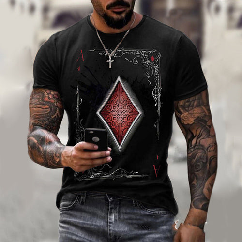 Ace of Diamonds Playing Card T-Shirt – Stylish Graphic Tee for Men – Poker-Inspired Streetwear