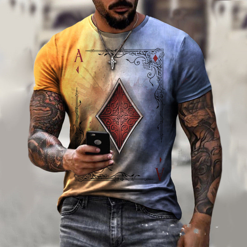 Ace of Diamonds Playing Card T-Shirt – Stylish Graphic Tee for Men – Poker-Inspired Streetwear